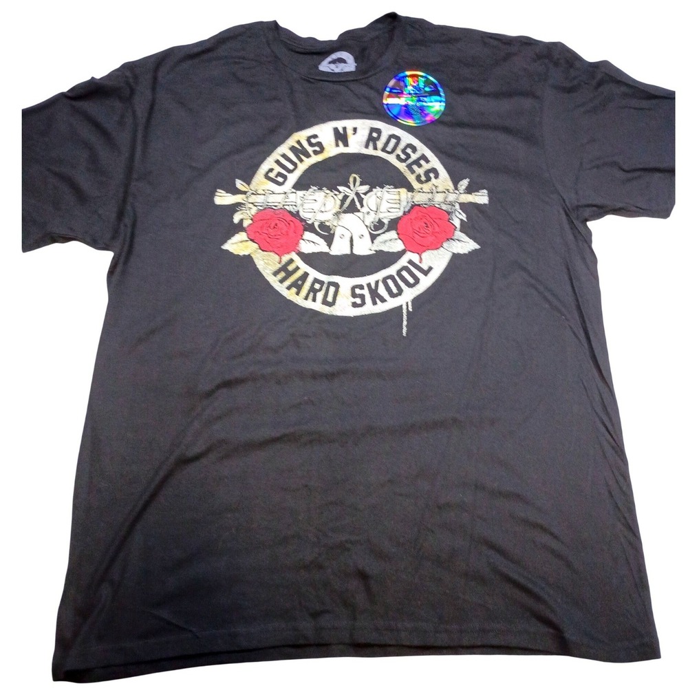 Guns N' Roses Hard Skool Graphic T-Shirt Mens XL Black Band Tee 2021 USA Made